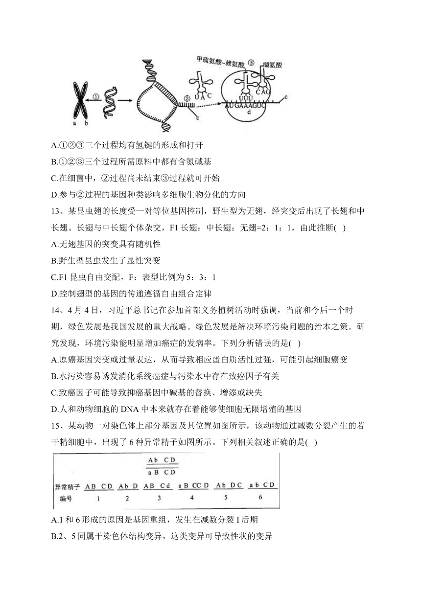 辽宁省名校2022-2023学年高一下学期6月联合考试生物试卷（含解析）