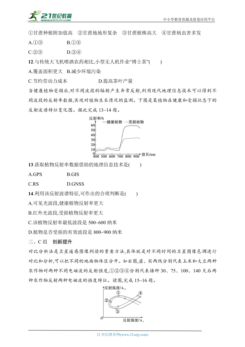 2024浙江专版新教材地理高考第一轮基础练--考点分层练79　遥感技术（含解析）