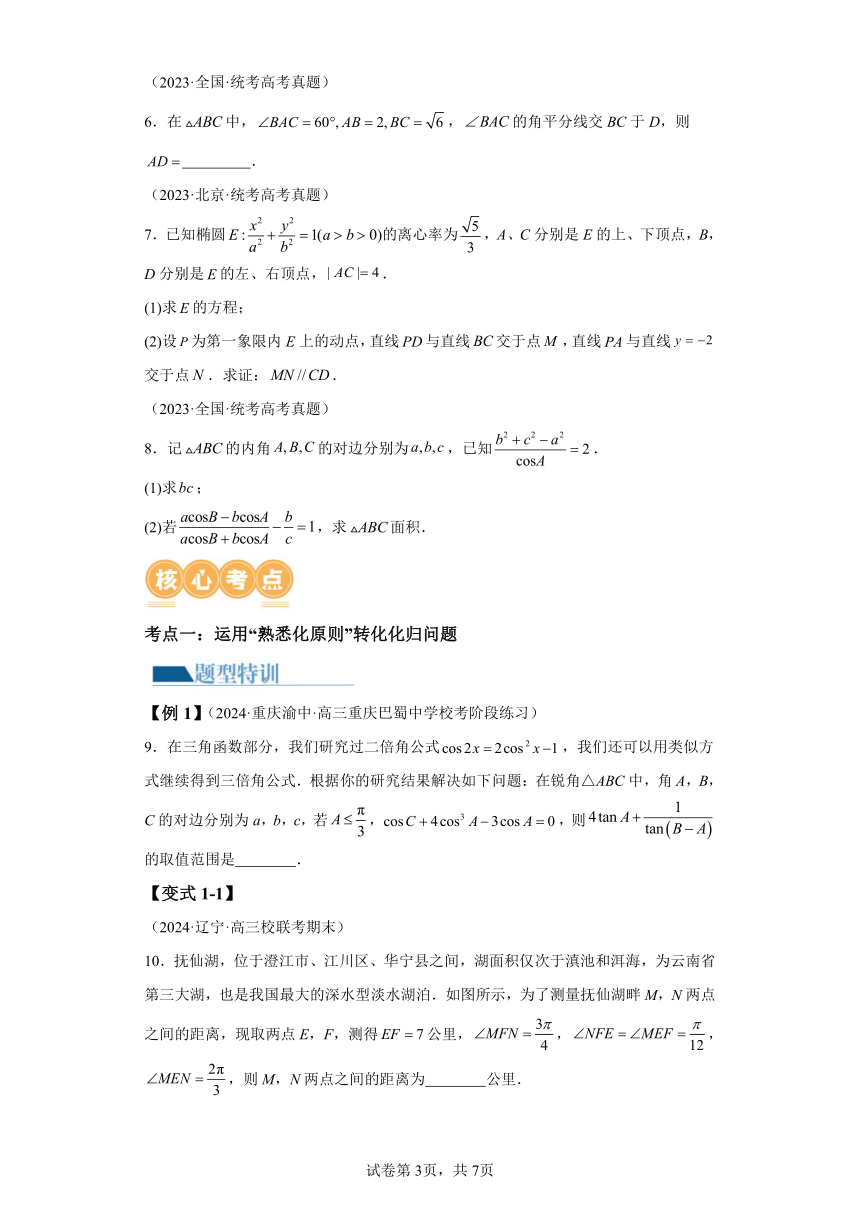 思想04运用转化与化归的思想方法解题  讲义（含解析） 2024年高考数学二轮复习讲练（新教材新高考）