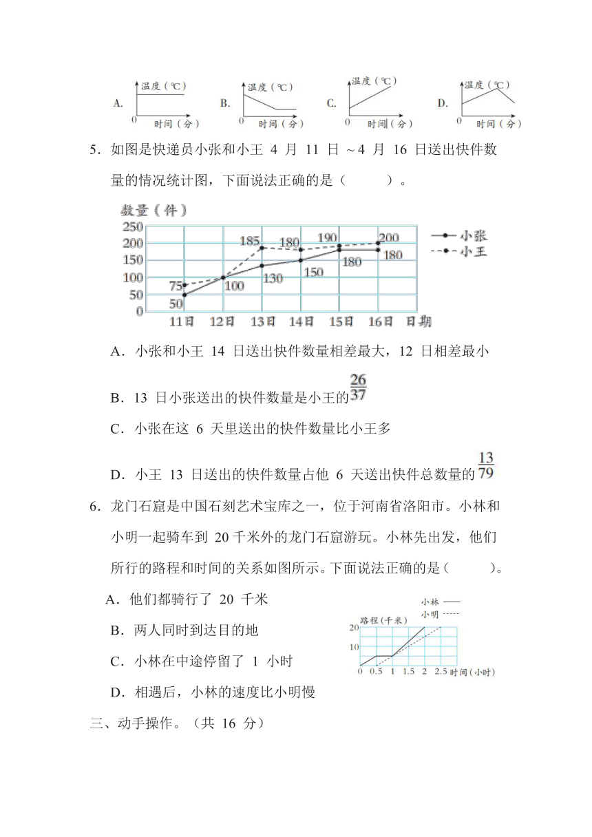 第 7 单元　折线统计图-五年级数学下册冀教版（含答案）