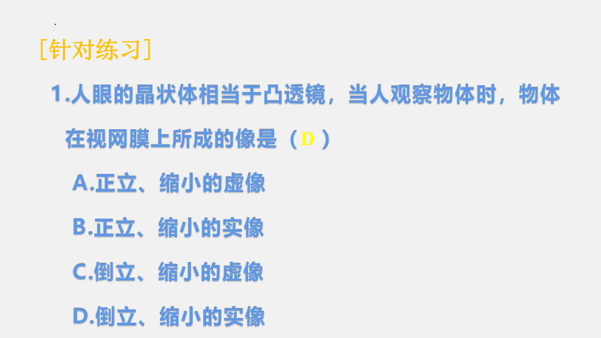 4.6《神奇的眼睛》课件 共2课时 (共48张PPT) 2022-2023学年沪科版八年级物理上学期