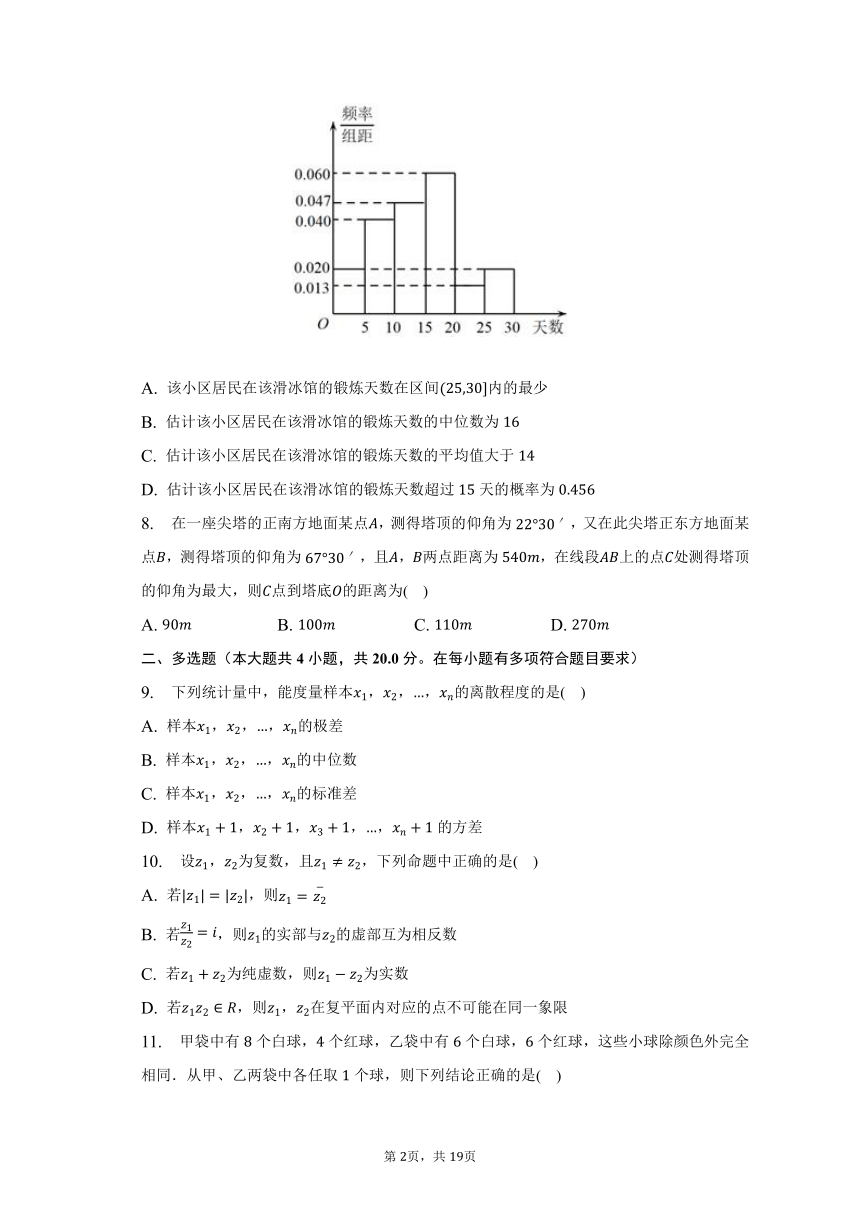 2022-2023学年江苏省南京市栖霞区燕子矶中学高一（下）期中数学试卷（含解析）