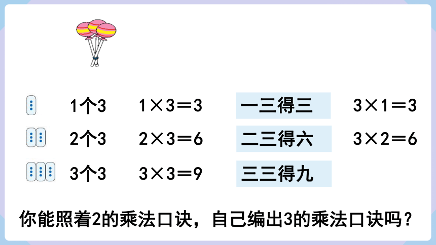 人教二年级数学上册   4.2 2、3的乘法口诀 课件（共15张PPT）