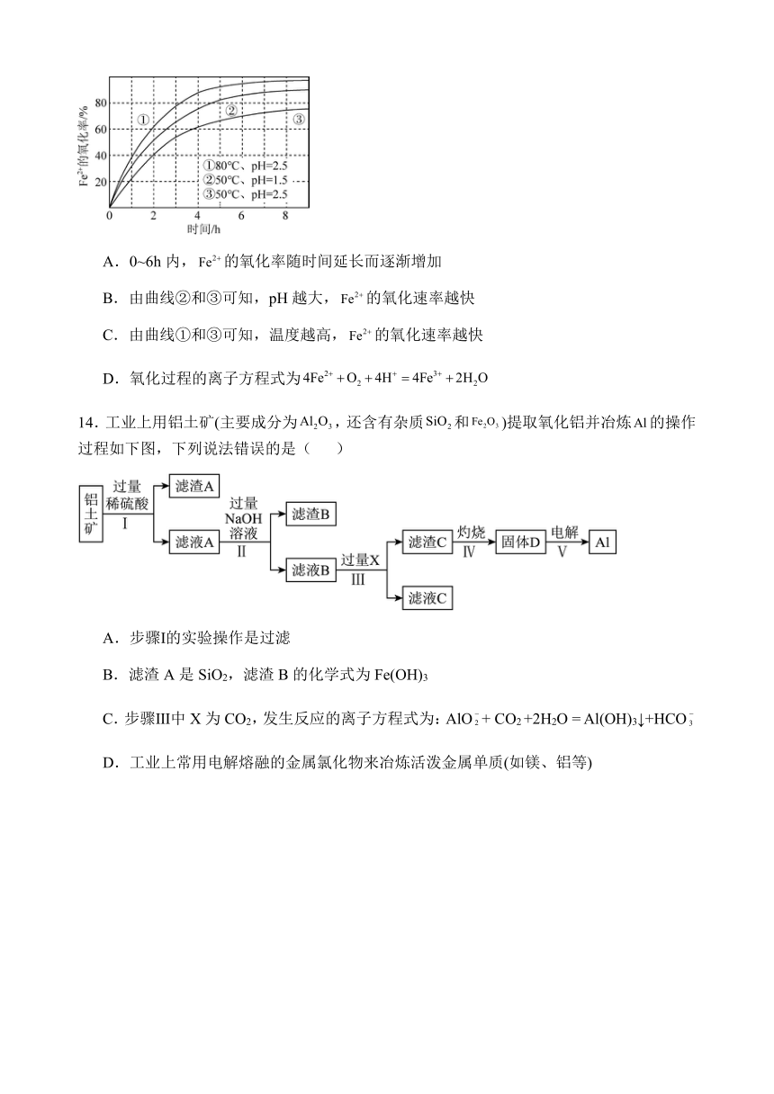 四川省广安市岳池县2023-2024学年高二上学期入学考试化学试卷（含答案）