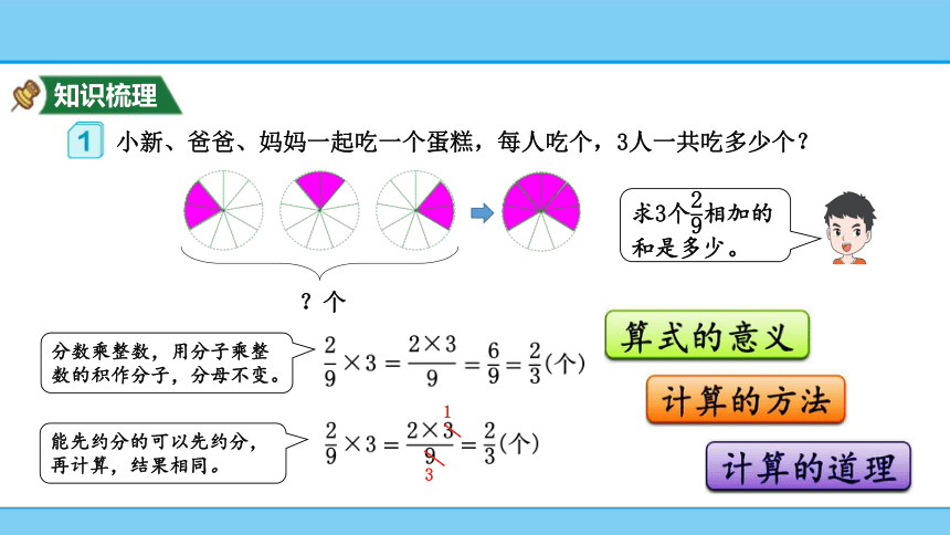 1.1 分数乘整数  课件 人教版数学六年级上册(共13张PPT)