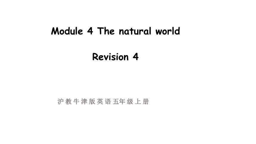 小学英语牛津沪教版（三起）五年级上册Module 4 The natural world Revision 4课件（30张PPT)