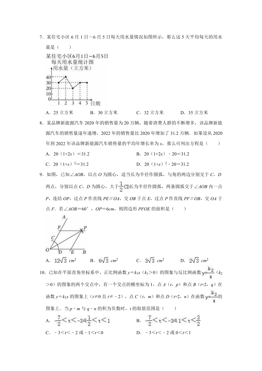 2023年浙江省湖州市中考数学试卷（含解析）