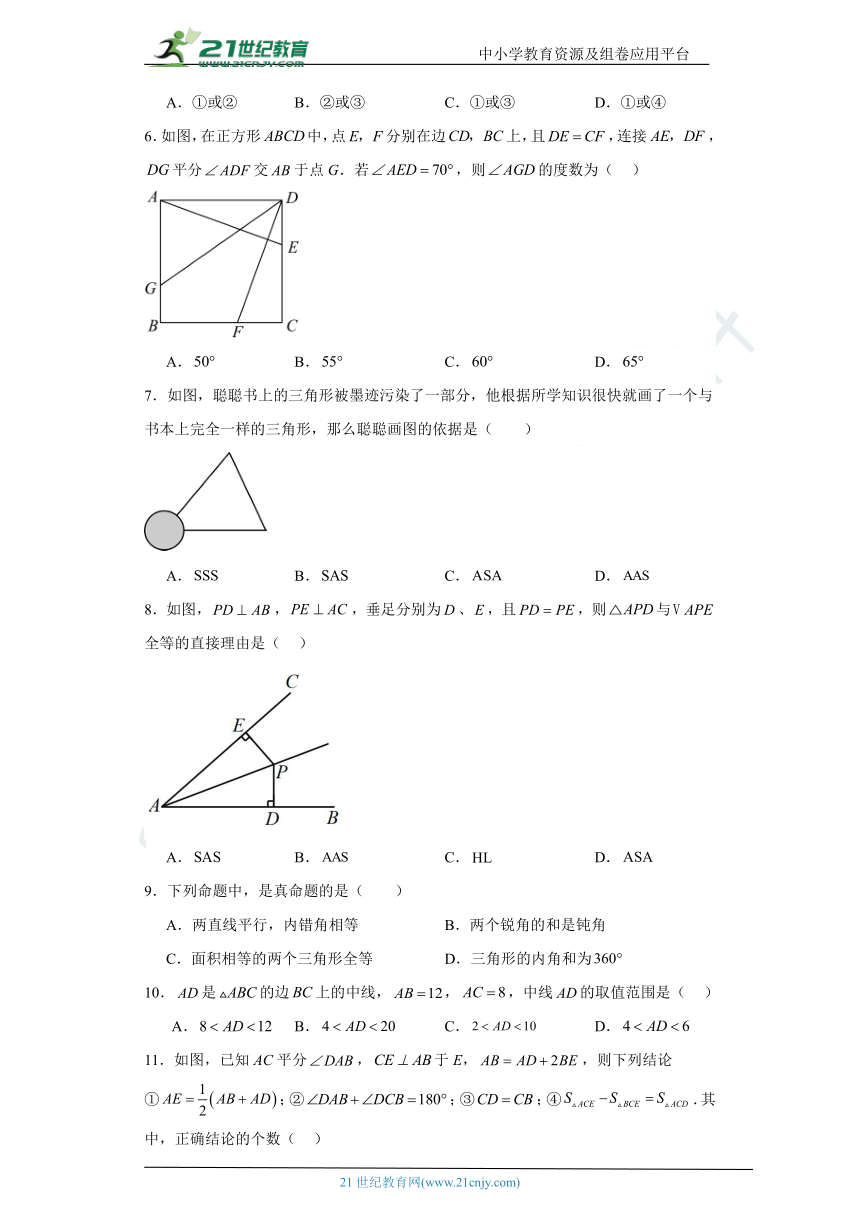 第1章 全等三角形 单元精选精练卷（含解析）