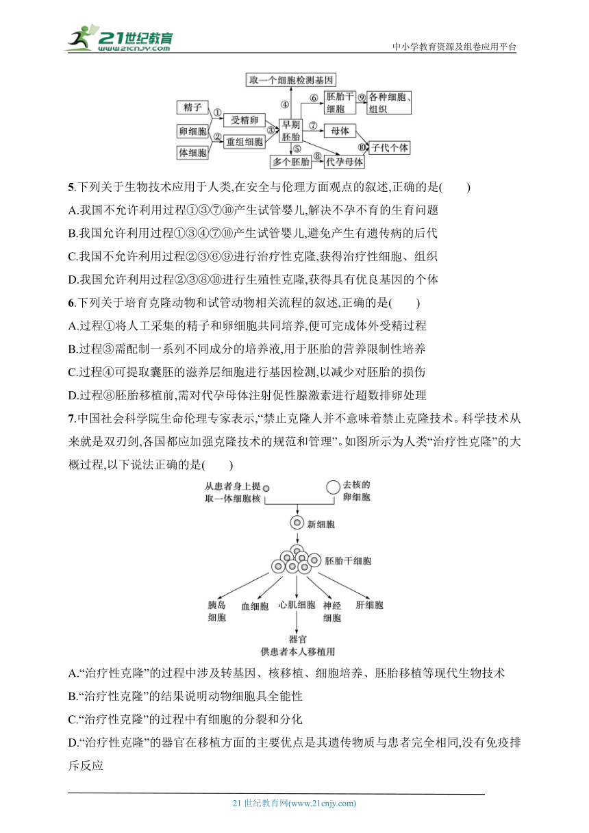 2025浙科版新教材生物学高考第一轮基础练--作业59　基因工程的应用、生物技术的安全与伦理（含解析）