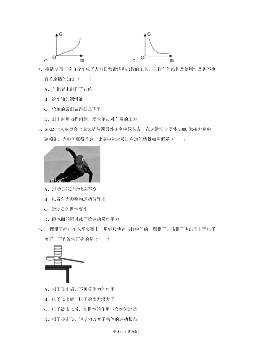 2021-2022学年黑龙江省哈尔滨市第四十七中学九年级（下）期中物理试卷（无答案）