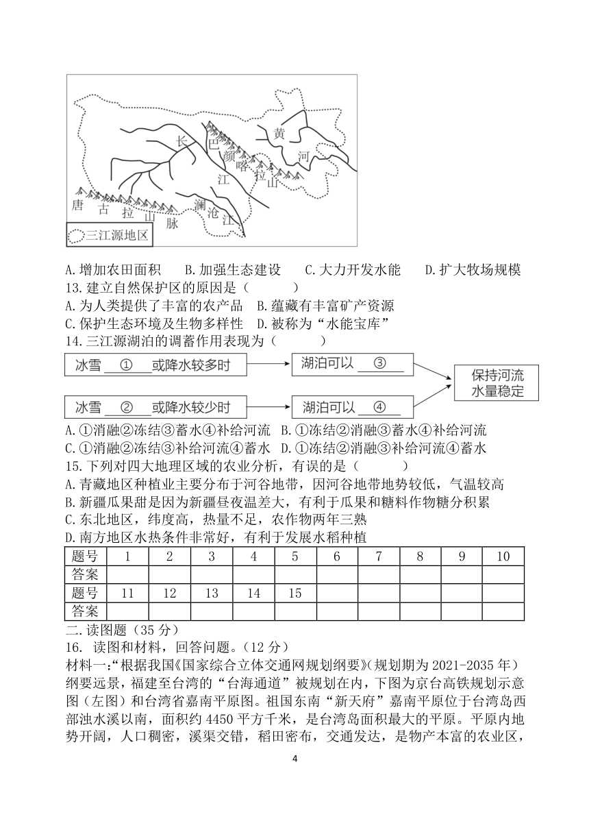 山东省淄博地区（五四制）2022-2023学年七年级下学期期末考试地理试题（图片版含答案）