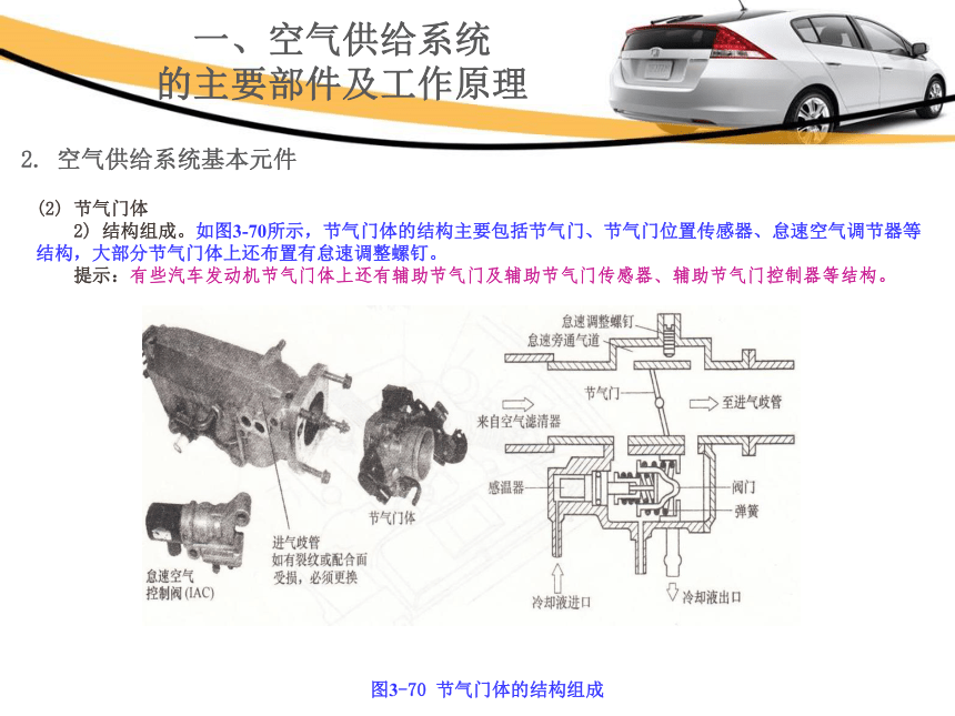 3.3空气供给系统的相关知识、3.4电控系统的相关知识  课件(共21张PPT)-《汽车发动机电控系统原理与维修》同步教学（铁道版）