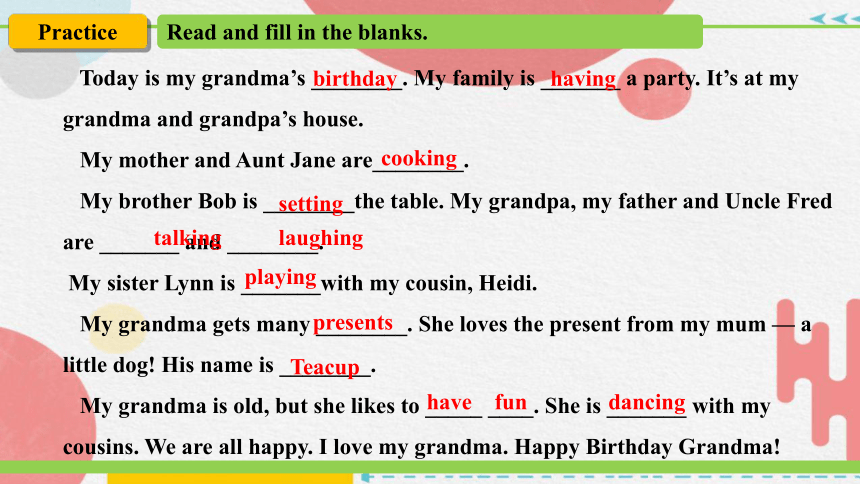 Unit 5 Lesson 30  Grandma’s Birthday Party 课件+嵌入音频(共39张PPT)