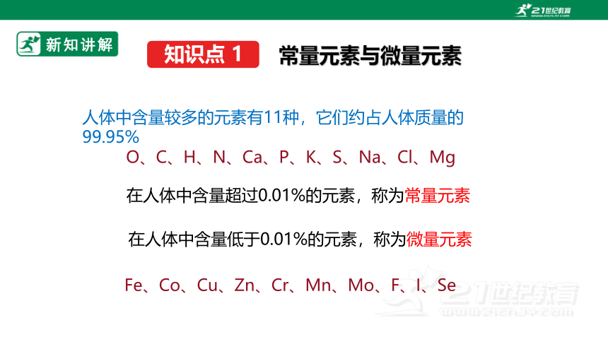 人教版 初化 九下 12.2 化学元素与人体健康（18页ppt）