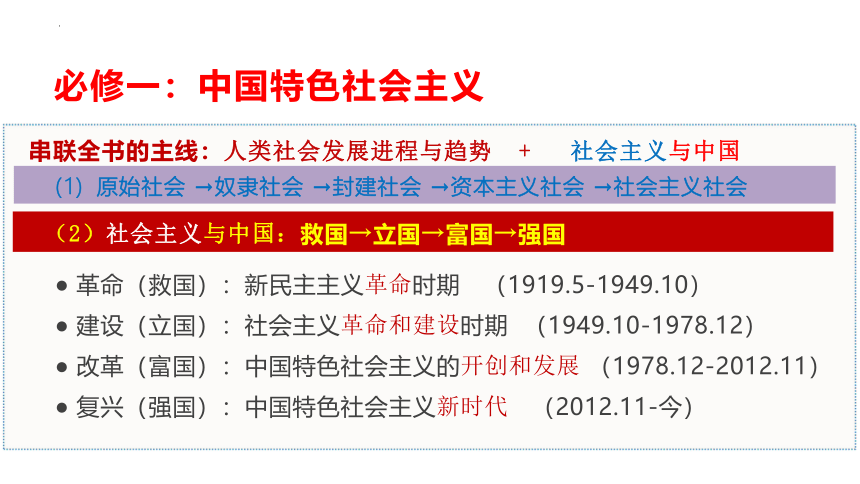 中国特色社会主义期中复习课件（132张ppt）-2023-2024学年高中政治统编版必修一