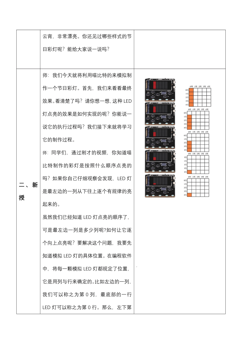 四年级信息技术上册 《节日彩灯》（教案）