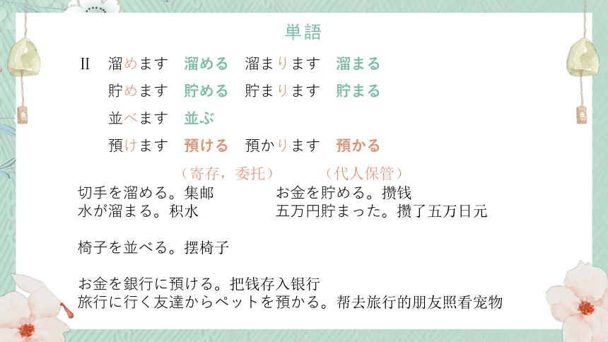 34 壁にカレンダーが高中日语 标日课件( 20张 )