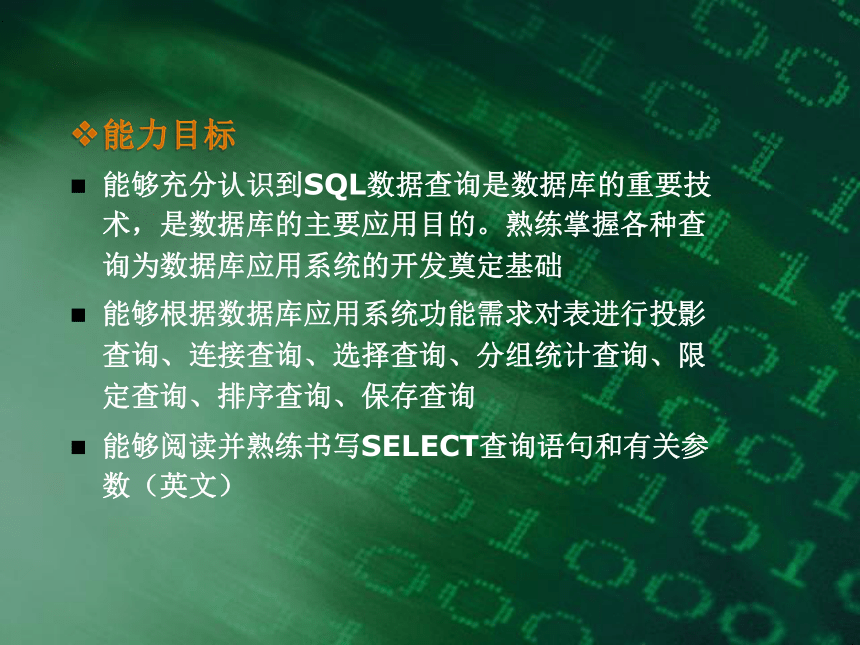 中职《SQL Server 2012数据库实用教程》（电工版·2018）项目4 数据查询 同步教学课件(共58张PPT)