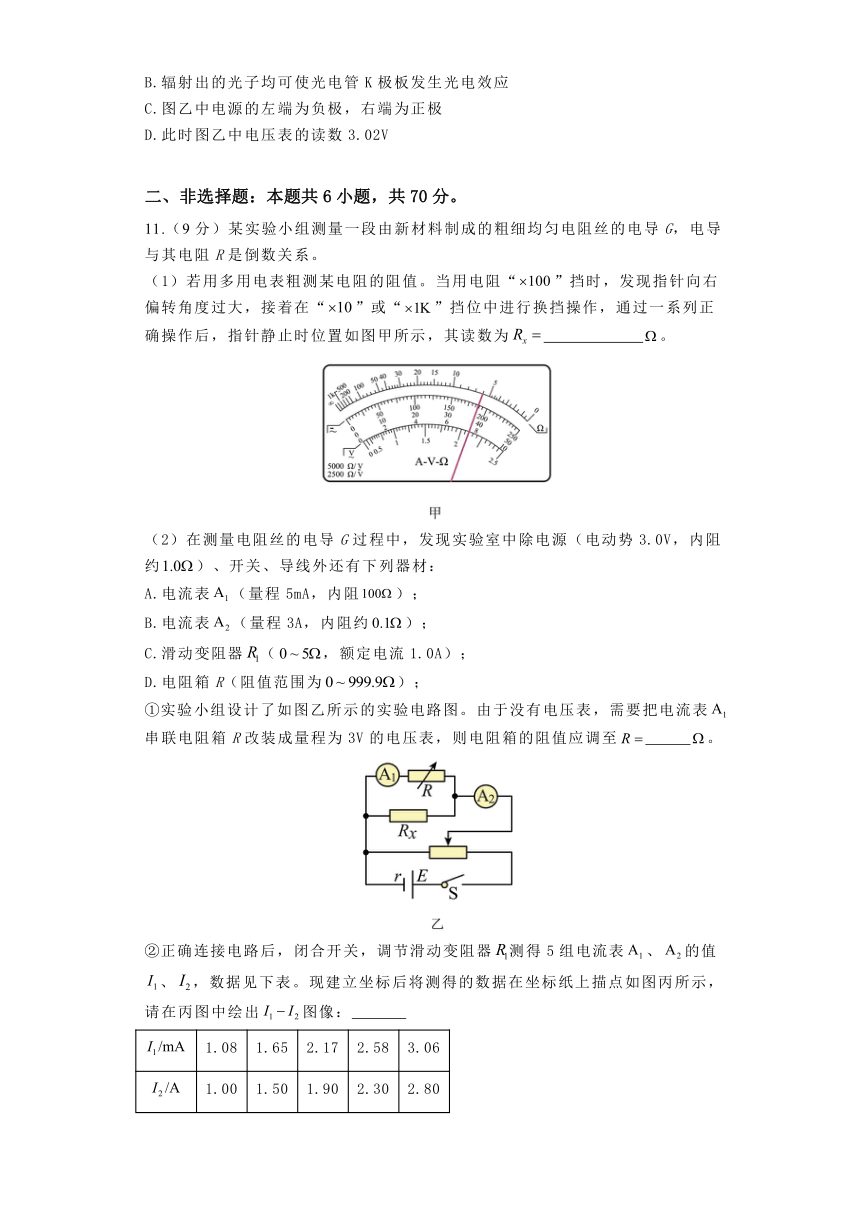 河南省郑州市宇华实验学校2023-2024学年高二下学期3月月考物理试题（含解析）