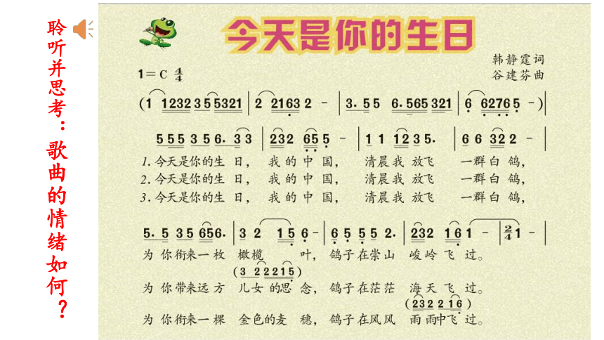 人音版 音乐六年级上册第5单元第3课时《今天是你的生日》课件(共23张PPT内嵌音频)