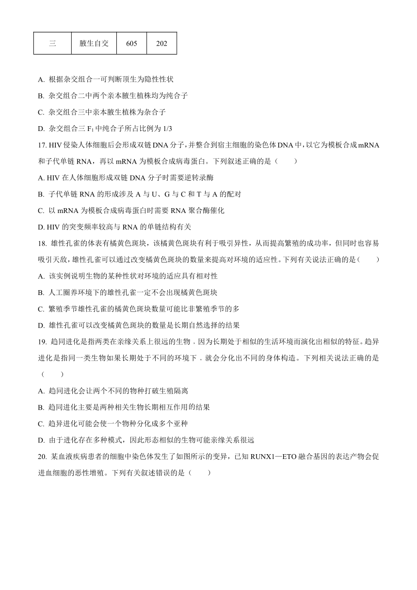 辽宁省县级重点高中联合体2022-2023学年高一下学期期末考试生物学试题（解析版）