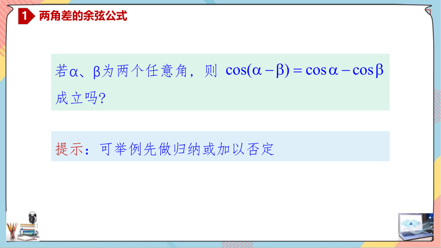 数学人教A版（2019）必修第一册5.5.1.1两角差的余弦公式 课件（共27张ppt）