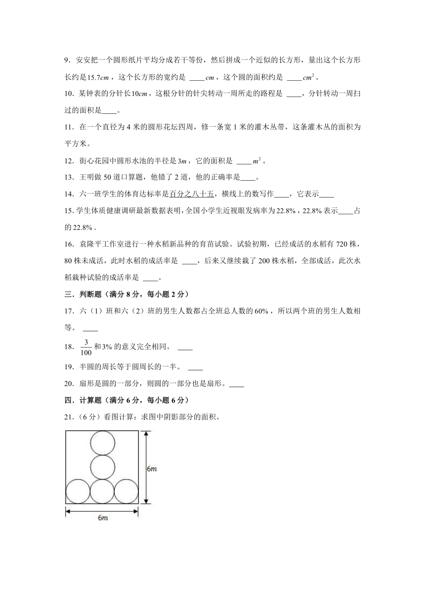 【阶段练习】六年级数学上册5-6单元测试题B卷 人教版（含解析）