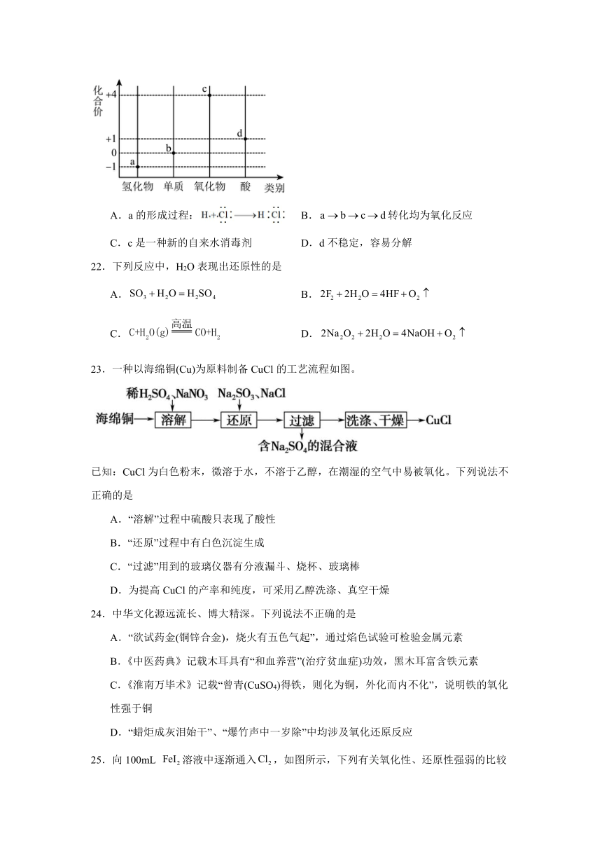 2.3.氧化还原反应（含解析）课后练习-2023-2024学年高一上学期化学鲁科版（2019）必修第一册