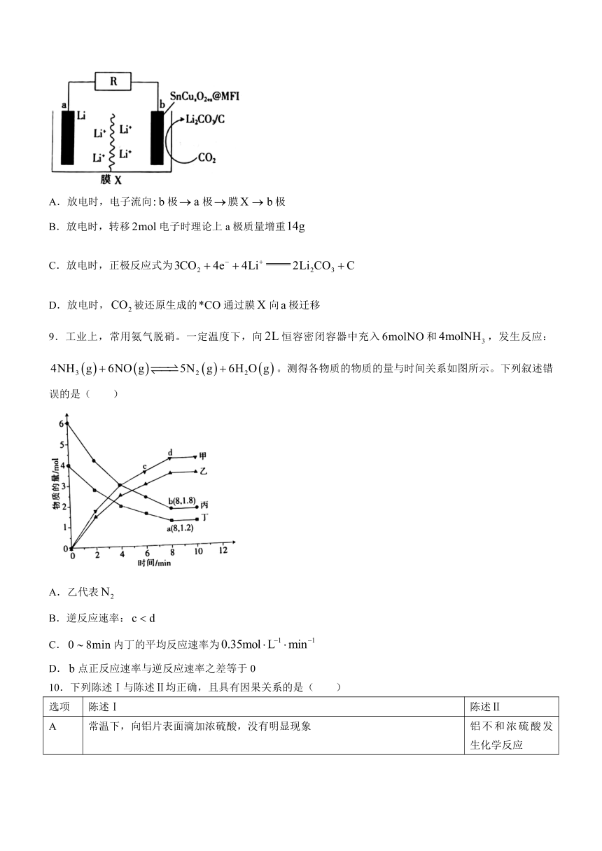 江西省赣州市2023-2024学年高二上学期开学考试化学试题（含答案）