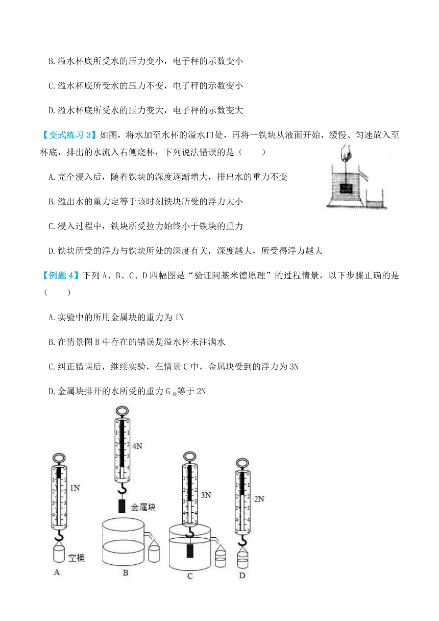 人教版八年级物理下册10.2阿基米德原理（讲义）（含解析）