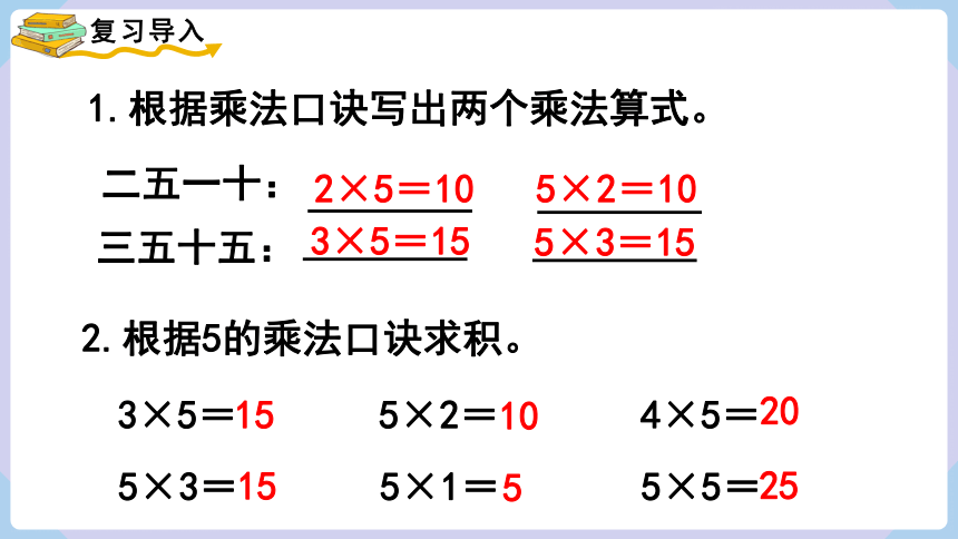 人教二年级数学上册   4.2 2、3的乘法口诀 课件（共15张PPT）