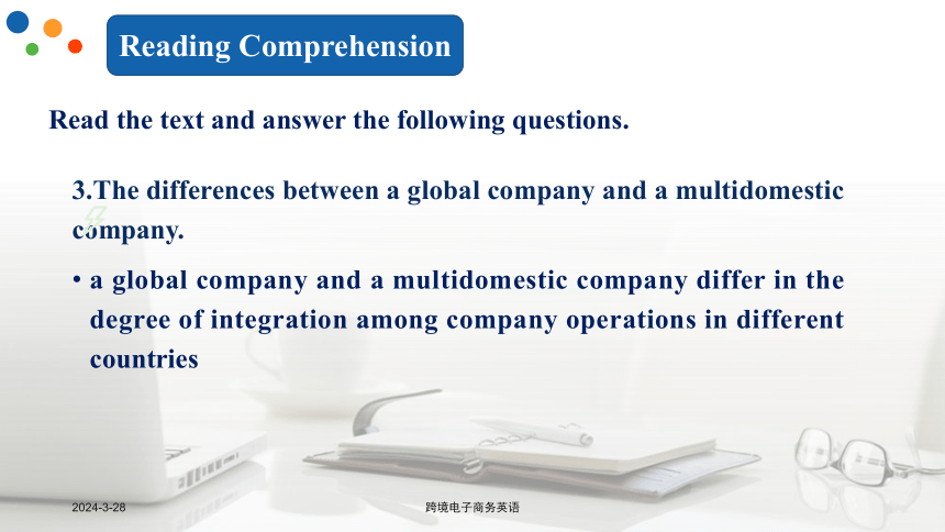 Lesson 2International Companies 课件(共53张PPT）- 《跨境电子商务英语》同步教学（重庆大学·2022）