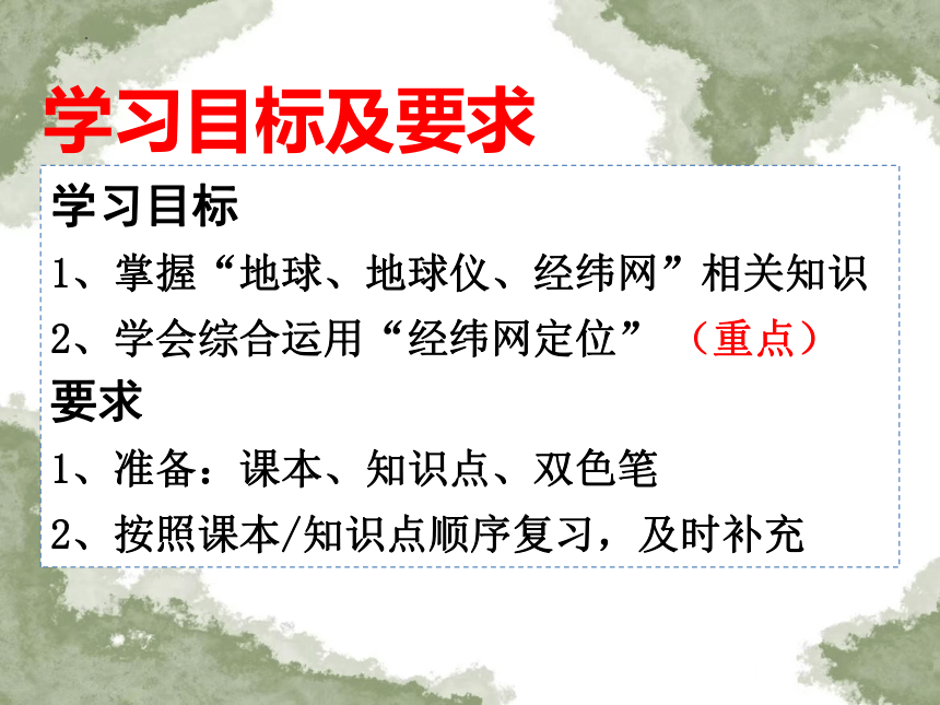 2023-2024学年人教版地理七年级上册期末复习课1：地球和地球仪课件（共23张PPT）