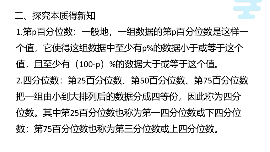 9.2.2总体百分位数的估计 课件（共17张PPT）