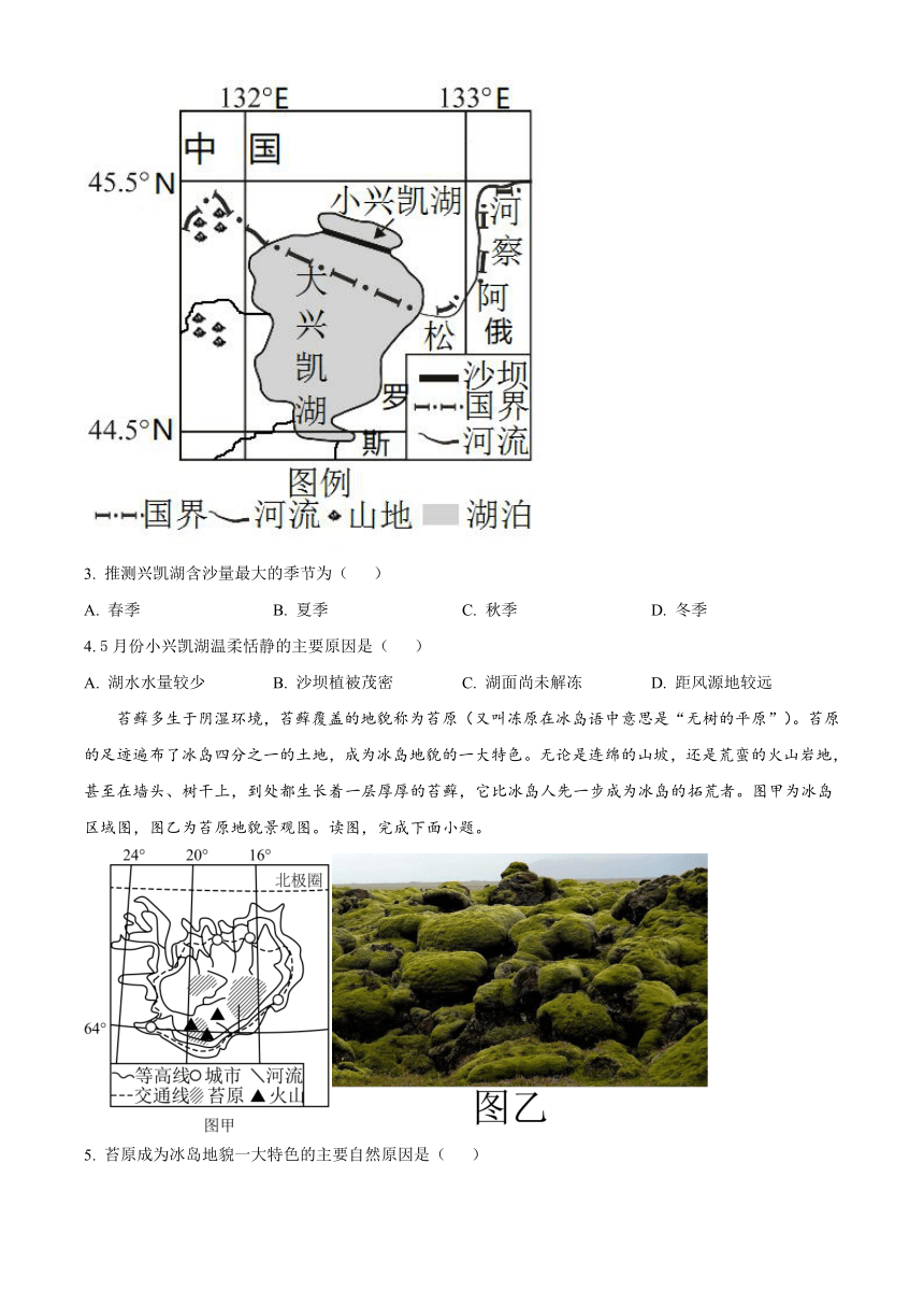 山东省泰安市第二名校2023-2024学年高二上学期12月月考试题 地理（解析版）