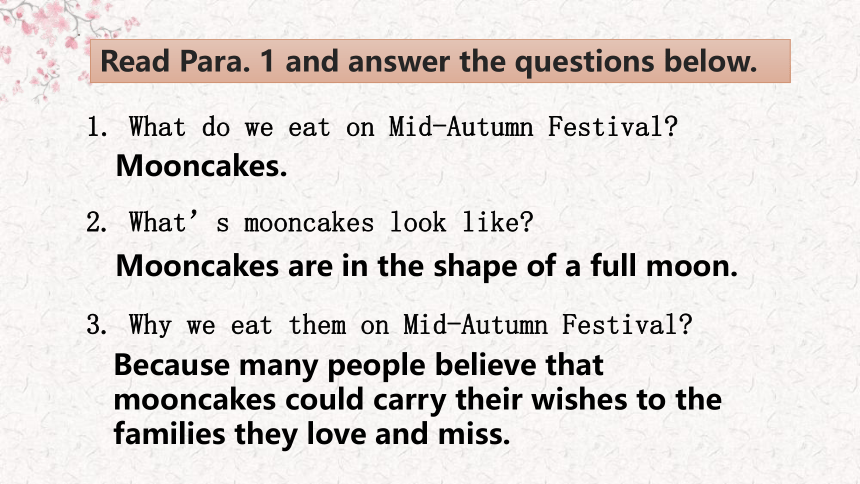 Unit 2 I think that mooncakes are delicious!  (SectionA  3a-3c)课件(共28张PPT，无音频)2023-2024学年人教版英语九年级全册