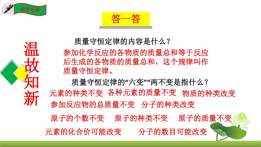 鲁教版化学九上同步课件：5.2 化学反应的表示（共20张PPT）