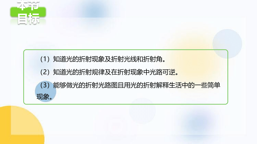 4.3《光的折射》课件 (共20张PPT) 沪科版八年级物理上学期