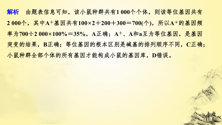 高考生物总复习微专题6 基因频率与基因型频率的计算(课件共15张PPT)