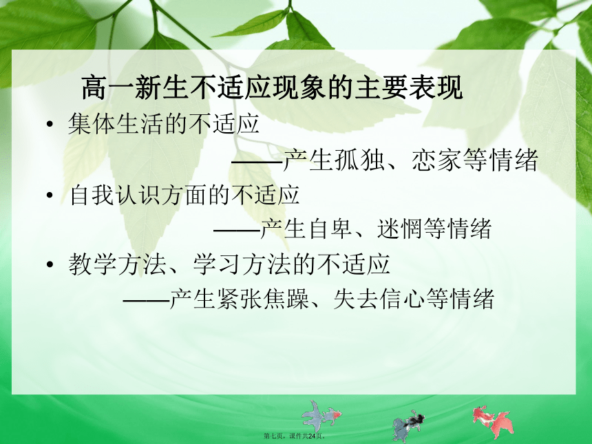 如何适应高中生活班会 课件(共24张PPT)