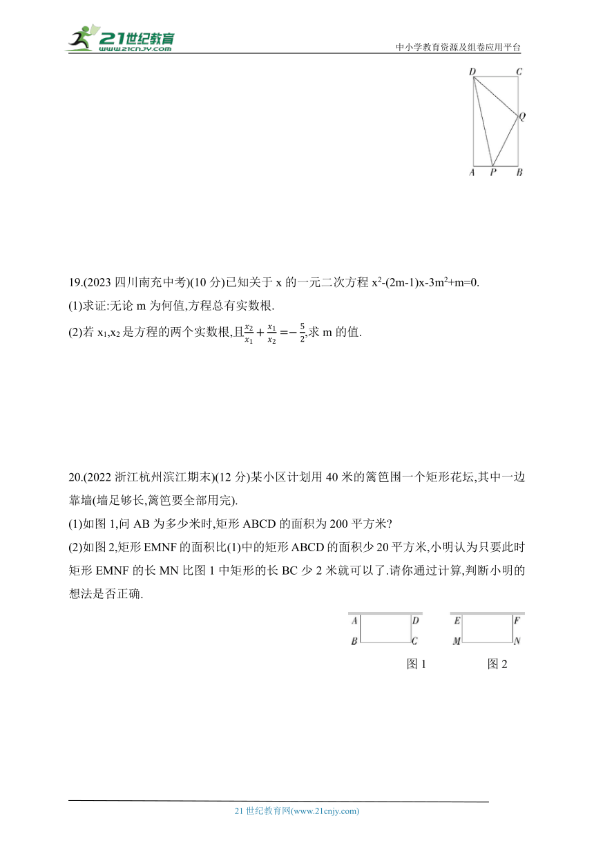 2024五四制鲁教版数学八年级下学期--第八章《一元二次方程》素养综合检测（含解析）