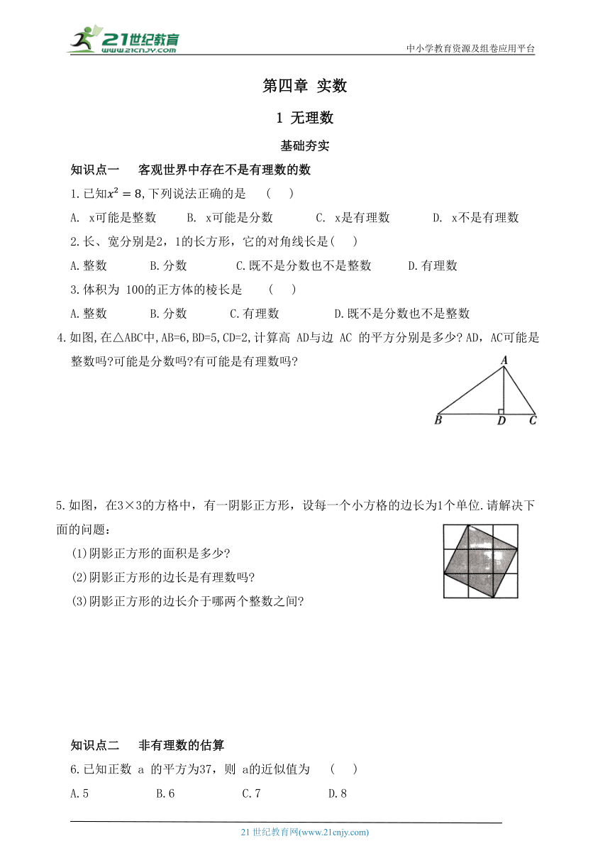 4.1 无理数同步练习（含答案）