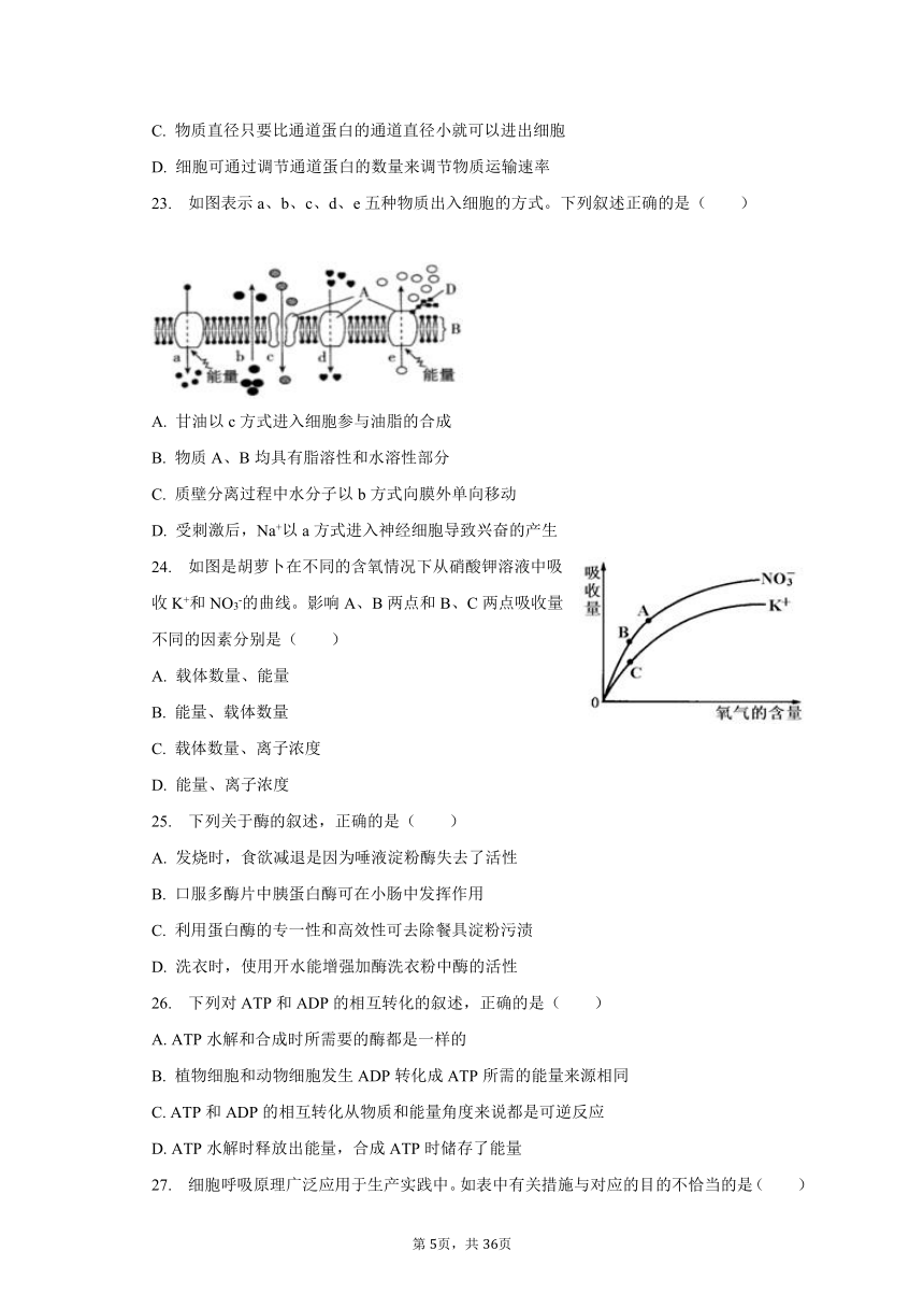 2023-2024学年黑龙江省佳木斯八中高三（上）开学生物试卷（含解析）