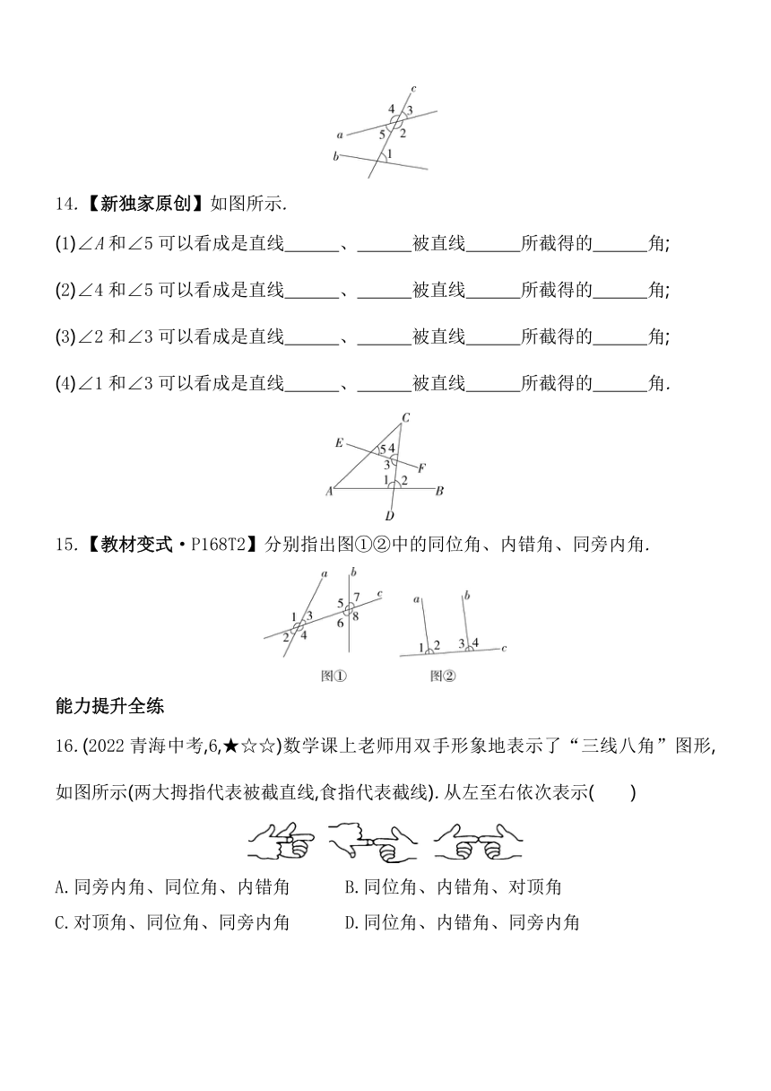 华东师大版数学七年级上册5.1　相交线  素养提升练（含解析）