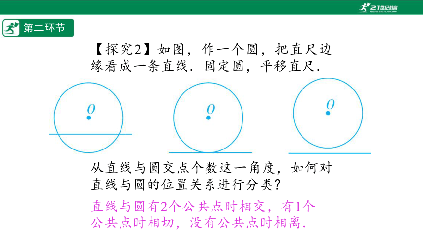 【五环分层导学-课件】3-7 直线和圆的位置关系(1)-北师大版数学九(下)