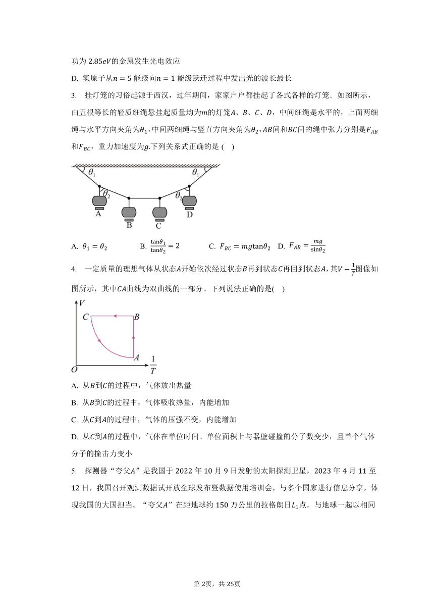 2023-2024学年山东省滨州市重点中学高三（上）开学摸底联考物理试卷卷（含解析）