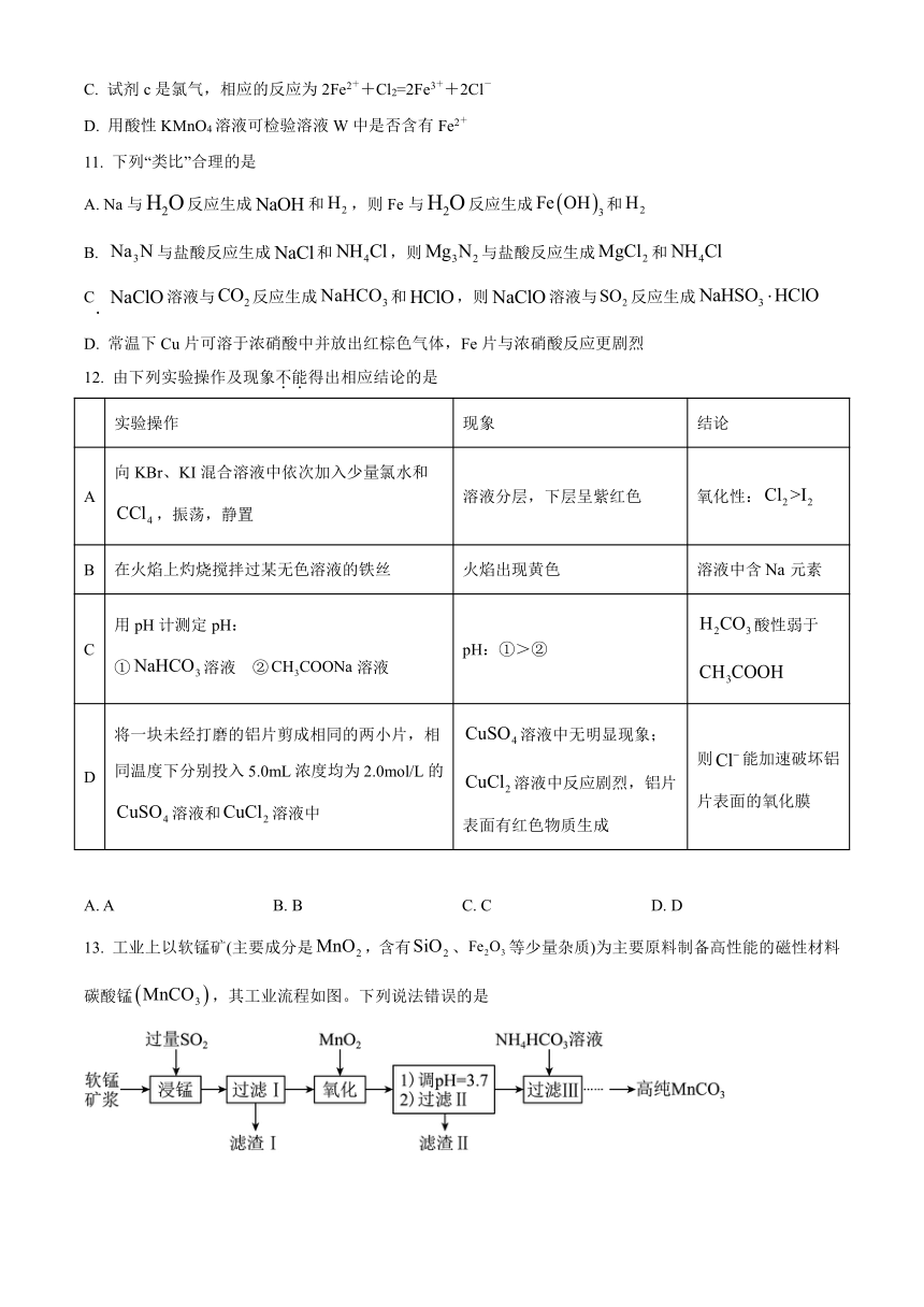 江苏省盐城市重点中学2023-2024学年高三上学期开学考试化学试题（原卷版+解析版）