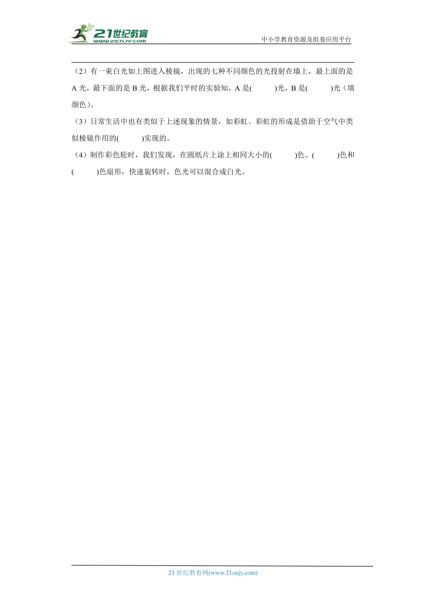 粤教版六年级上册科学1.5 光的颜色 同步训练（含答案解析）