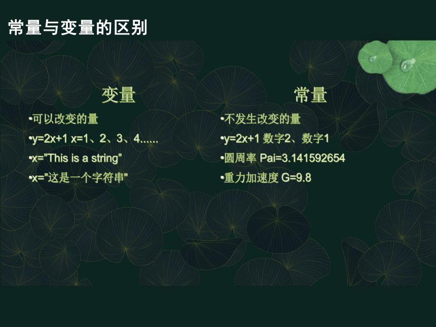 4.1.1 Python的常量与变量 课件(共32张PPT)  -2023—2024学年高中信息技术粤教版（2019）必修1