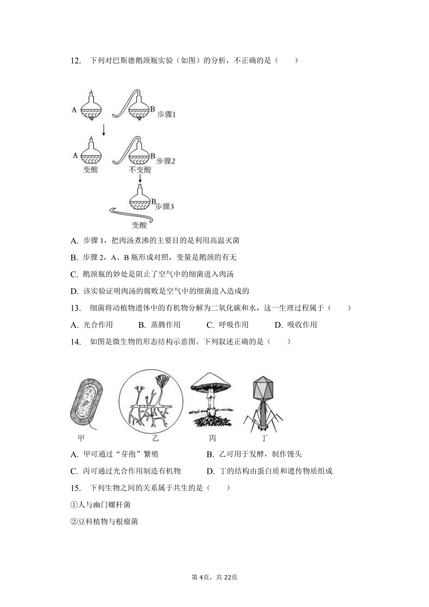 2022-2023学年山东省泰安市东平县七年级（下）期末生物试卷（五四学制）（含解析）